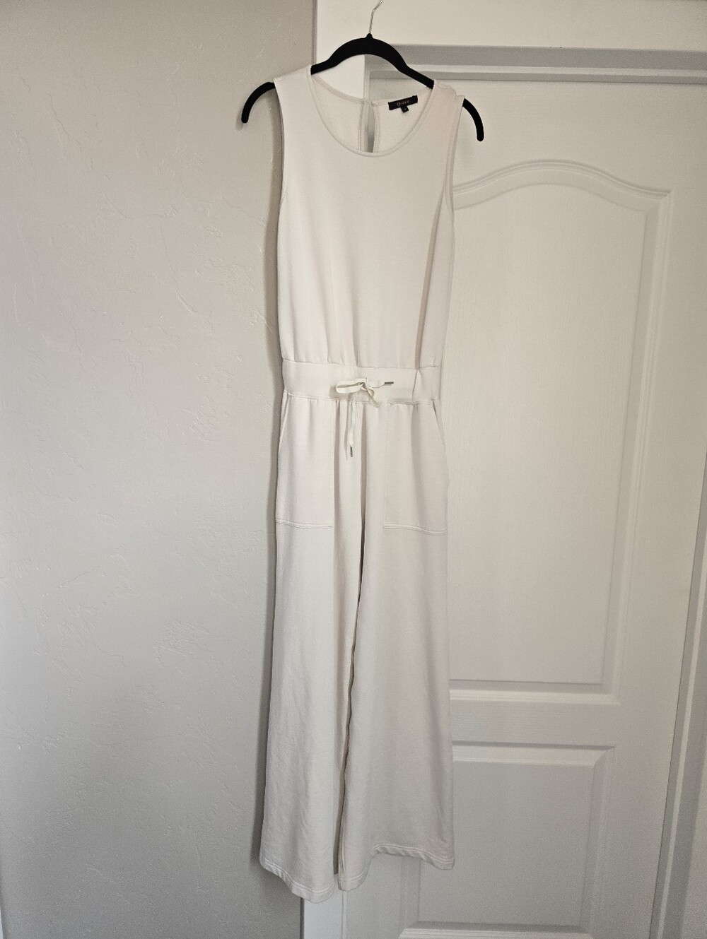 Quince Cream Sleeveless Jumpsuit Soft Cozy Loungewear Size Small